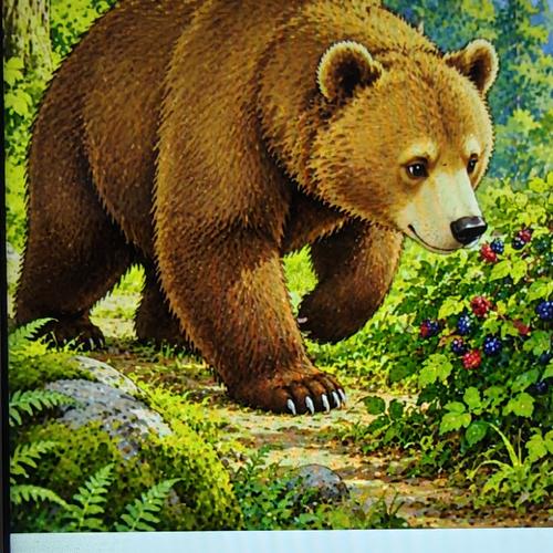 A bear looking for berries