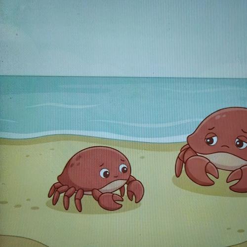 Two crabs on the beach