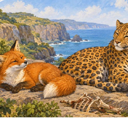A Fox and a Leopard