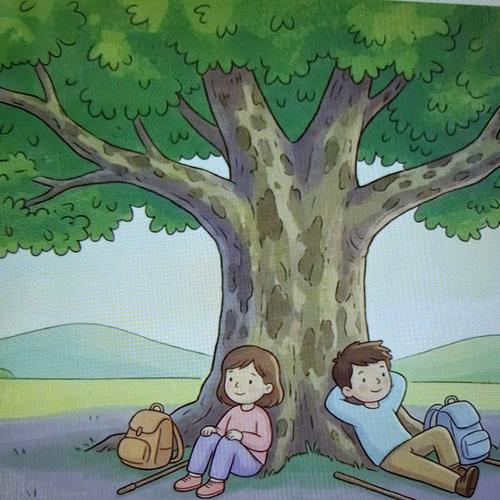 Resting under a tree
